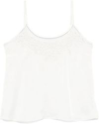 Twinset - Satijnen Top Met Borduurwerk - Lyst