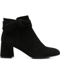 SERGIO MORETTI FIRENZE - Bow-Detail Ankle Boots - Lyst
