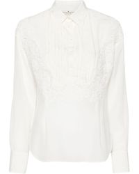 Ermanno Scervino - Floral Lace Appliqué Shirt - Lyst