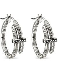 John Hardy - Sterling Spear Sapphire Hoop Earrings - Lyst
