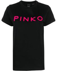 Pinko - T-shirt en coton à logo imprimé - Lyst