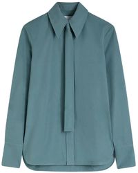 Jil Sander - Tie-Detail Cotton Shirt - Lyst