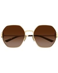 Gucci - Interlocking G Geometric-Frame Sunglasses - Lyst