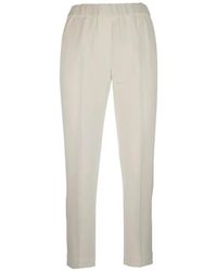 Peserico - Monili-Chain Elasticated-Waist Trousers - Lyst