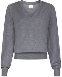 Loulou de Saison - Juliolds Geribbelde Trui Met V-Hals - Lyst