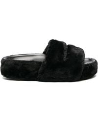 Stella McCartney - Faux-fur Moulded-footbed Slippers - Lyst