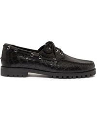 G.H. Bass & Co. - Mallorie Camp Moc Croc-Embossed Loafers - Lyst
