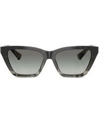 Burberry - Check-Pattern Cat-Eye Sunglasses - Lyst