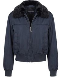 Patrizia Pepe - Faux-Fur Collar Bomber Jacket - Lyst