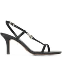 Patrizia Pepe - Fly-Plaque Leather Sandals - Lyst