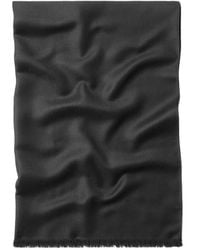 ZEGNA - Dark Wool And Cashmere Scarf - Lyst