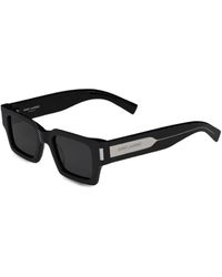 Saint Laurent - Lunettes De Soleil À Monture Ronde - Lyst