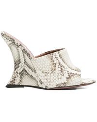 Paris Texas - Nina Snake-Effect Sandals - Lyst