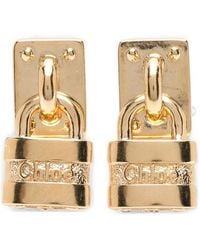 Chloé - Nini Paddington Ohrringe Mit Schloss - Lyst