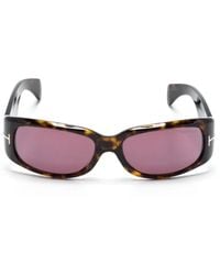 Tom Ford - Tortoiseshell-Effect Rectangle-Frame Sunglasses - Lyst