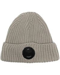 C.P. Company - Lens Detail Wool Beanie - Lyst