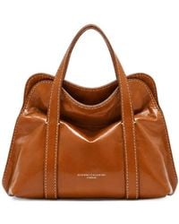Gianni Chiarini - Medium Margue Contrast-Stitched Leather Tote Bag - Lyst