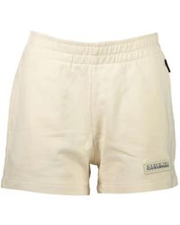 Napapijri - Logo-Patch Elasticated-Waistband Shorts - Lyst