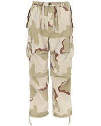 AMISH - Camouflage-Print Drawstring Cargo Pants - Lyst