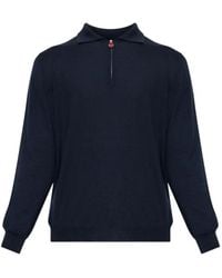 Kiton - Quarter-Zip Long-Sleeve Polo Shirt - Lyst
