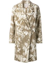 Jason Wu Printed Oversize Coat - Brown
