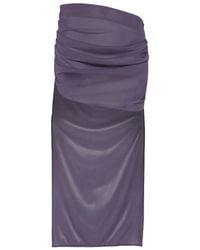 Alex Perry - Tucked Mesh Mini Skirt - Lyst