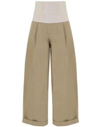 DARKPARK - Wendy Pleated Turn-Up Trousers - Lyst