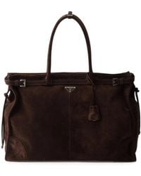Prada - Bonnie Suede Tote Bag - Lyst