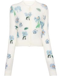 JNBY - Floral-Intarsia Cardigan - Lyst