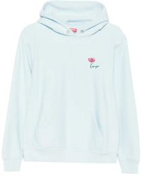 KENZO - Flower-Embroidered Hoodie - Lyst