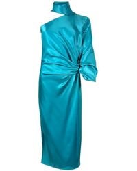 Pinko - One-Shoulder Draped Maxi Dress - Lyst