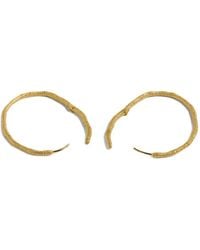 Monica Vinader - Antica Textured Large Hoop Earrings - Lyst