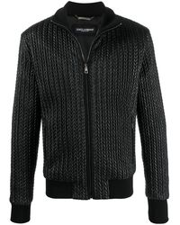 Dolce & Gabbana Quilted Bomber Jacket - Black