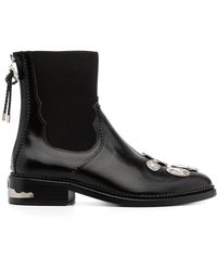 Toga - Mix-badge Leather Ankle Boots - Lyst