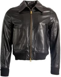 Amiri - Veste Bomber En Cuir À Fermeture Zippée - Lyst
