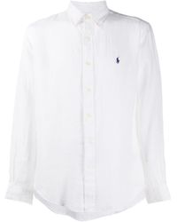 Polo Ralph Lauren Chemise à logo brodé - Blanc