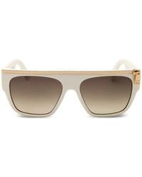 Moschino - Zip-Detail Rectangle-Frame Sunglasses - Lyst