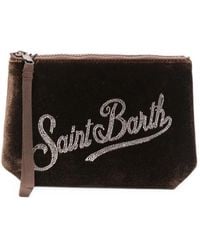 MC2 Saint Barth - Aline Velvet Clutch Bag - Lyst