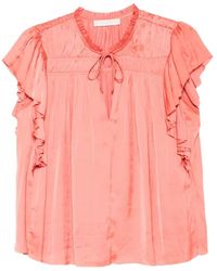 Ulla Johnson - Agosta Ruffled Tie Top - Lyst