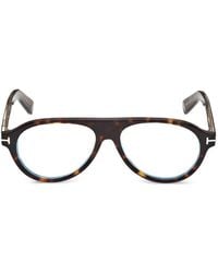 Tom Ford - Lunettes De Vue À Effet Écaille De Tortue - Lyst