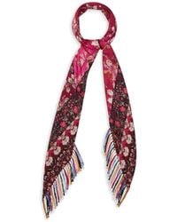 Pierre Louis Mascia - Floral Print Fringed Scarf - Lyst
