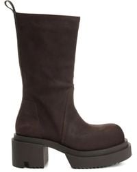 Rick Owens - 60Mm Platform Leather Boots - Lyst