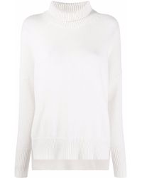 Lisa Yang Roll-neck Cashmere Jumper in White | Lyst