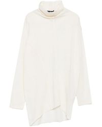 High - Neck Asymmetric-Hem Top - Lyst
