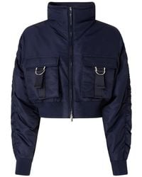 Pinko - Short Technical Satin Bomber Jacket - Lyst