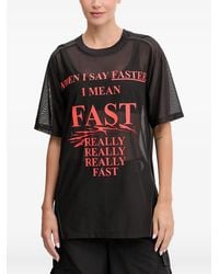 PUMA - Slogan-Print Mesh T-Shirt - Lyst