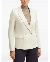 forte_forte - Double-Breasted Twill Blazer - Lyst