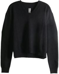 Rick Owens - Cashmere V-Neck Sweater With Long Sleeves - Lyst