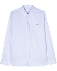 Maison Labiche - Slogan-embroidered Poplin Shirt - Lyst