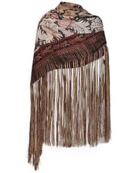 Pierre Louis Mascia - Floral-Jacquard Fringed Scarf - Lyst